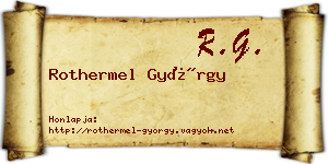 Rothermel György névjegykártya