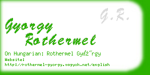 gyorgy rothermel business card